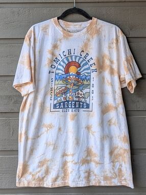 EMI Sportswear Tomichi Creek Sargents Colorado Mushroom Tie Dye 100% Cotton Tee